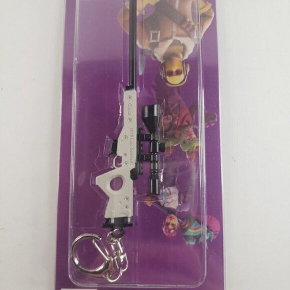 Fortnite AWP Sniper Rifle Key Chain * Solid Metal Model Gun 2019 Epic Games